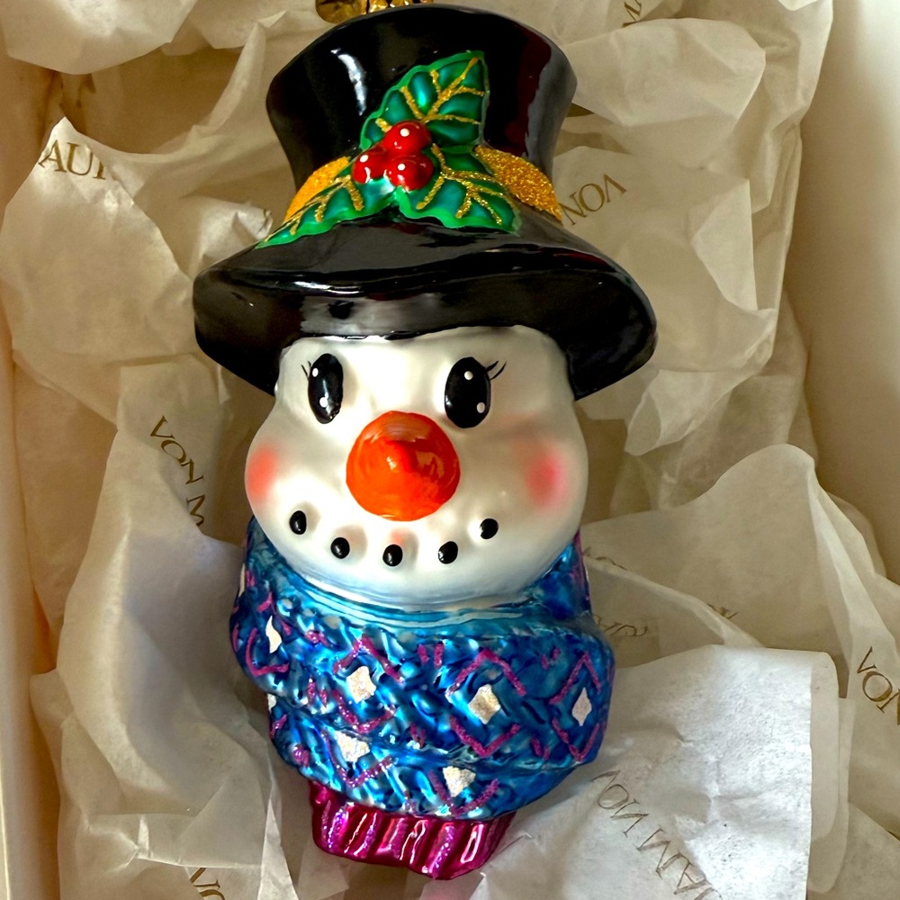 RETIRED 2002 Christopher Radko "Frosty Friend" Christmas Ornament
